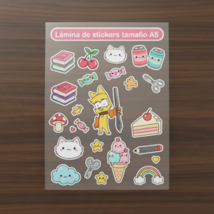 Set 10 laminas de stickers precortados